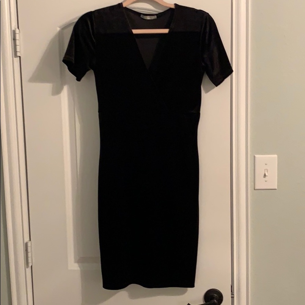 Zara velvet stretch cocktail dress